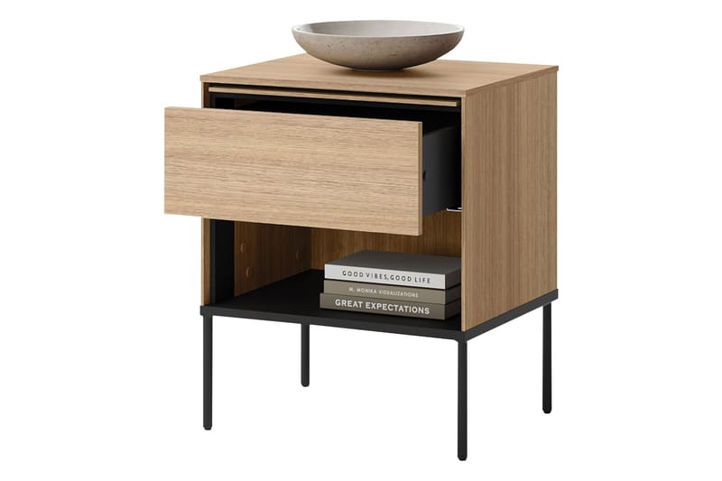 Basici Natbord 51 cm - Brun - Møbler - Borde - Aflastningsbord - Sengebord