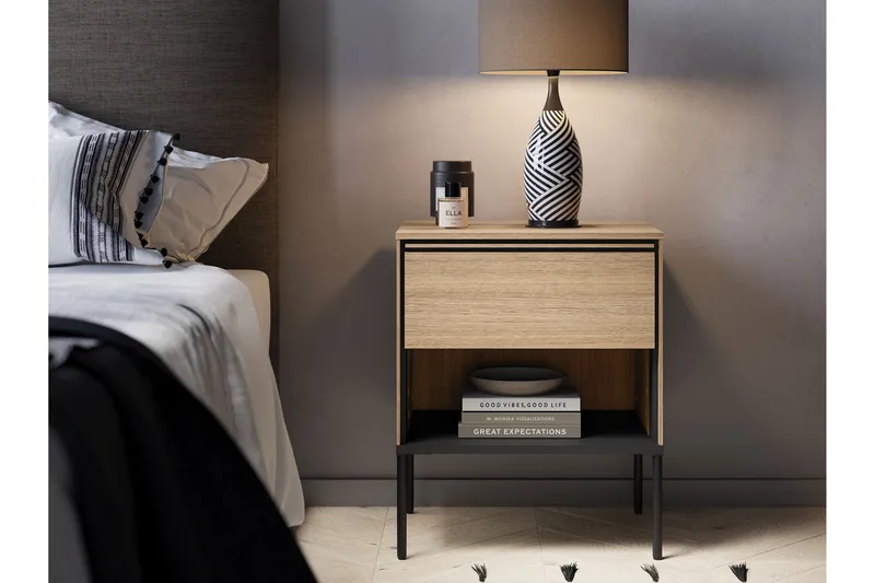 Basici Natbord 51 cm - Brun - Møbler - Borde - Aflastningsbord - Sengebord