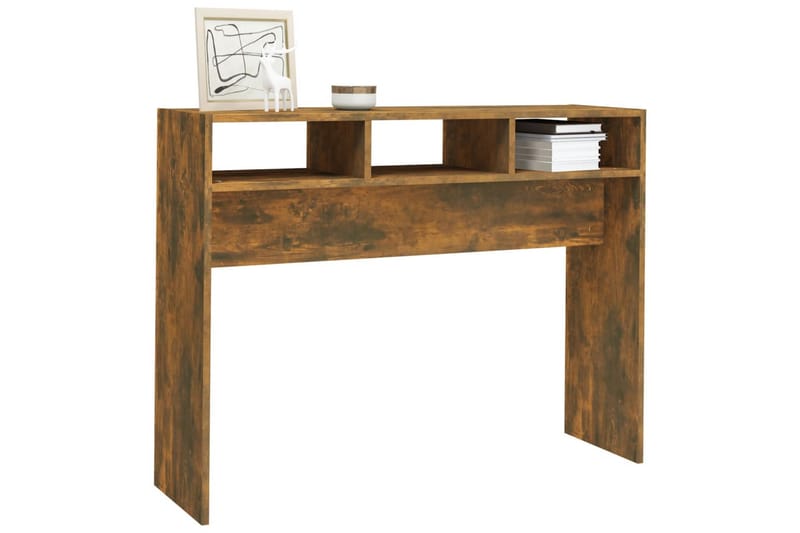 beBasic konsolbord 105x30x80 cm konstrueret træ røget egetræsfarve - Brun - Møbler - Borde - Aflastningsbord - Konsolbord & sidebord