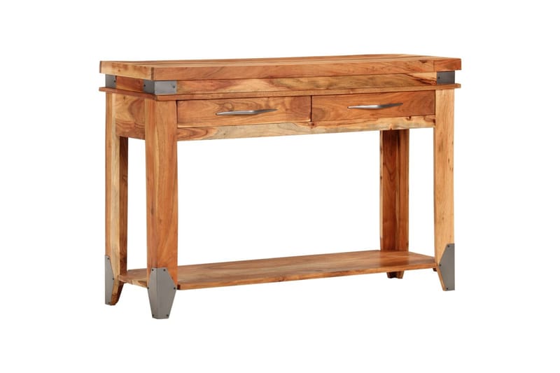 beBasic konsolbord 110x34x74 cm massivt akacietræ - Brun - Møbler - Borde - Aflastningsbord - Sengebord