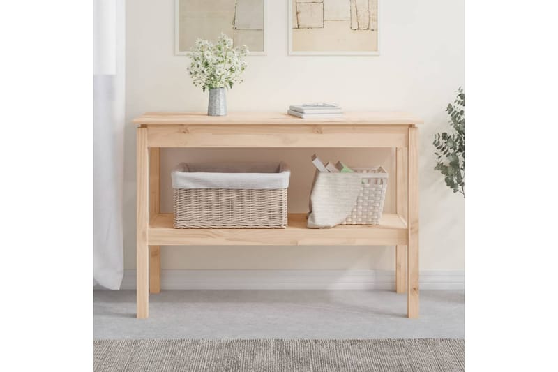 beBasic konsolbord 110x40x75 cm massivt fyrretræ - Brun - Møbler - Borde - Aflastningsbord - Entrébord