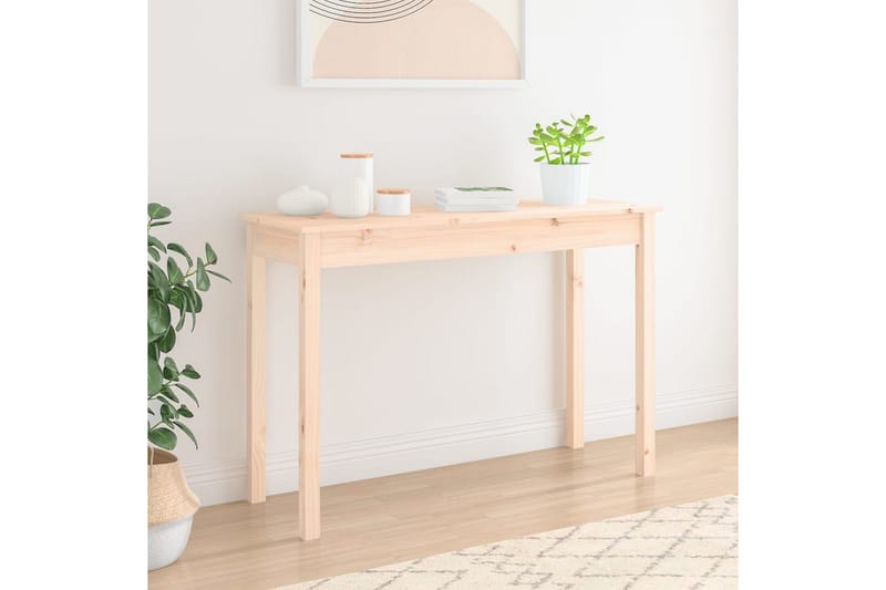 beBasic konsolbord 110x40x75 cm massivt fyrretræ - Brun - Møbler - Borde - Aflastningsbord - Konsolbord & sidebord