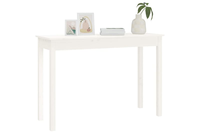 beBasic konsolbord 110x40x75 cm massivt fyrretræ hvid - Hvid - Møbler - Borde - Aflastningsbord - Konsolbord & sidebord