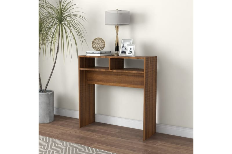 beBasic konsolbord 78x30x80 cm konstrueret træ brun egetræsfarve - Brun - Møbler - Borde - Aflastningsbord - Konsolbord & sidebord