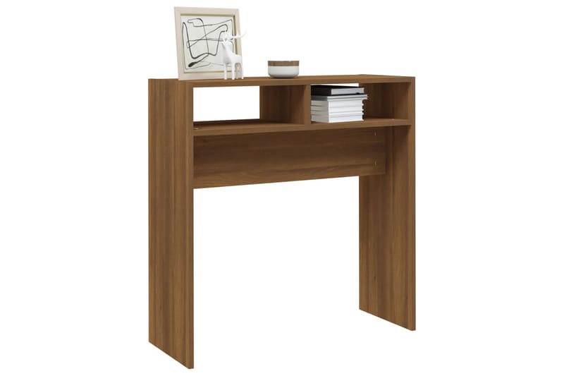 beBasic konsolbord 78x30x80 cm konstrueret træ brun egetræsfarve - Brun - Møbler - Borde - Aflastningsbord - Konsolbord & sidebord