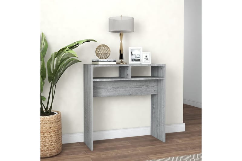 beBasic konsolbord 78x30x80 cm konstrueret træ grå sonoma-eg - GrÃ¥ - Møbler - Borde - Aflastningsbord - Konsolbord & sidebord