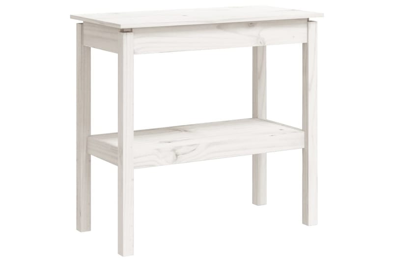 beBasic konsolbord 80x40x75 cm massivt fyrretræ hvid - Hvid - Møbler - Borde - Aflastningsbord - Konsolbord & sidebord