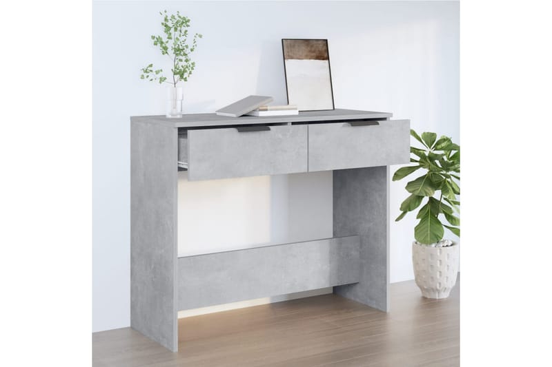 beBasic konsolbord 90x36x75 cm konstrueret træ betongrå - GrÃ¥ - Møbler - Borde - Aflastningsbord - Konsolbord & sidebord