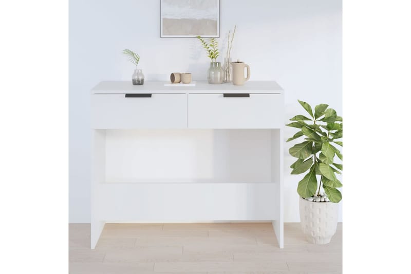 beBasic konsolbord 90x36x75 cm konstrueret træ hvid - Hvid - Møbler - Borde - Aflastningsbord - Konsolbord & sidebord