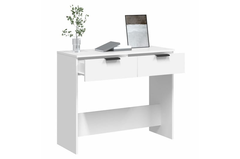 beBasic konsolbord 90x36x75 cm konstrueret træ hvid - Hvid - Møbler - Borde - Aflastningsbord - Konsolbord & sidebord