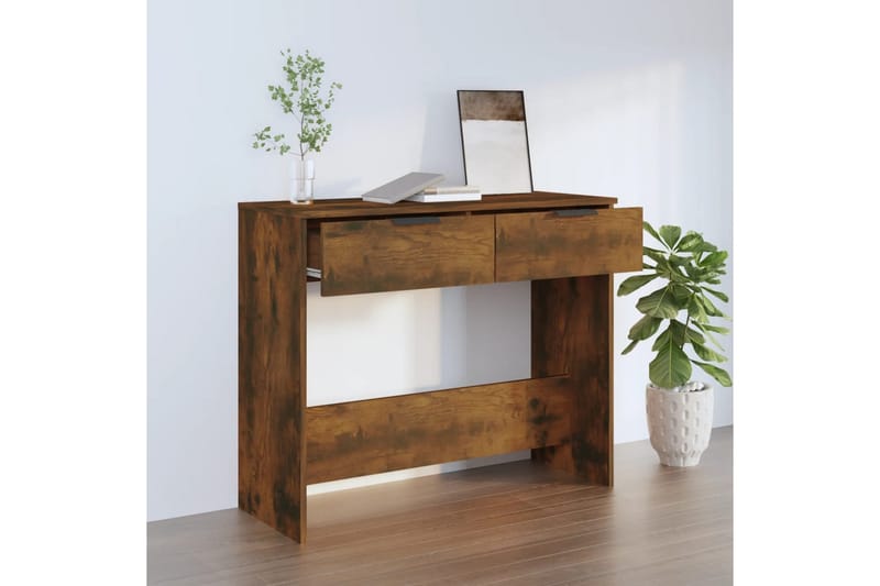 beBasic konsolbord 90x36x75 cm konstrueret træ røget egetræsfarve - Brun - Møbler - Borde - Aflastningsbord - Entrébord