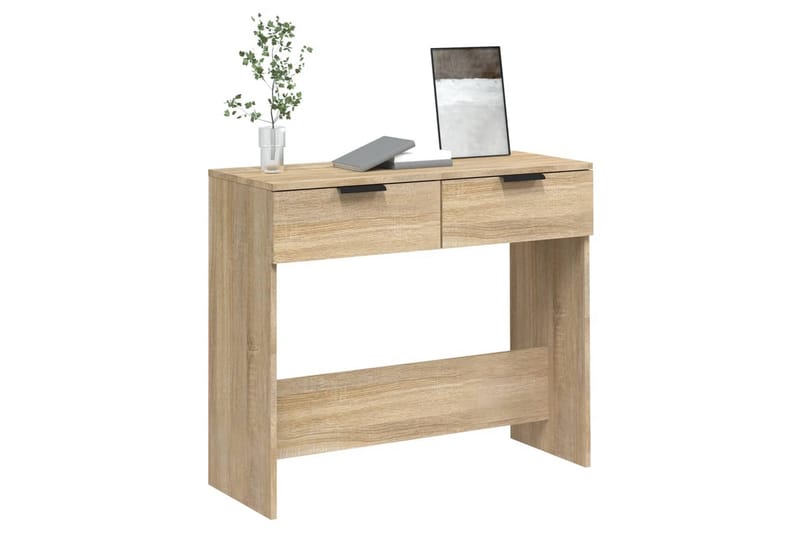 beBasic konsolbord 90x36x75 cm konstrueret træ sonoma-eg - Brun - M�øbler - Borde - Aflastningsbord - Konsolbord & sidebord