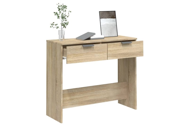 beBasic konsolbord 90x36x75 cm konstrueret træ sonoma-eg - Brun - Møbler - Borde - Aflastningsbord - Konsolbord & sidebord