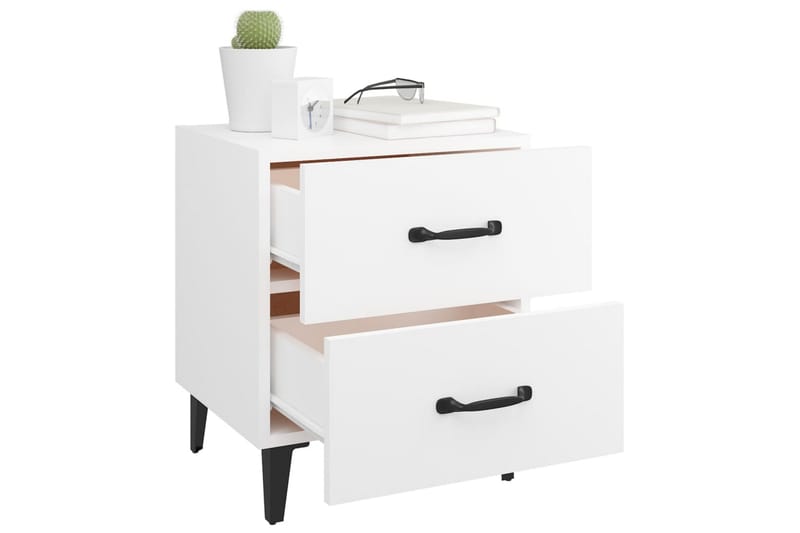 beBasic sengebord 40x35x47,5 cm hvid - Hvid - Møbler - Borde - Aflastningsbord - Sengebord
