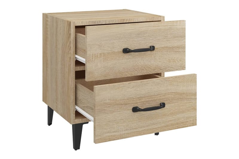 beBasic sengebord 40x35x47,5 cm sonoma-eg - Brun - Møbler - Borde - Aflastningsbord - Sengebord