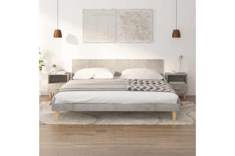 beBasic sengebord 40x35x47 cm 2 stk. betongrå - GrÃ¥ - Møbler - Borde - Aflastningsbord - Sengebord