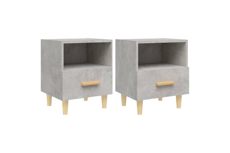 beBasic sengebord 40x35x47 cm 2 stk. betongrå - GrÃ¥ - Møbler - Borde - Aflastningsbord - Sengebord