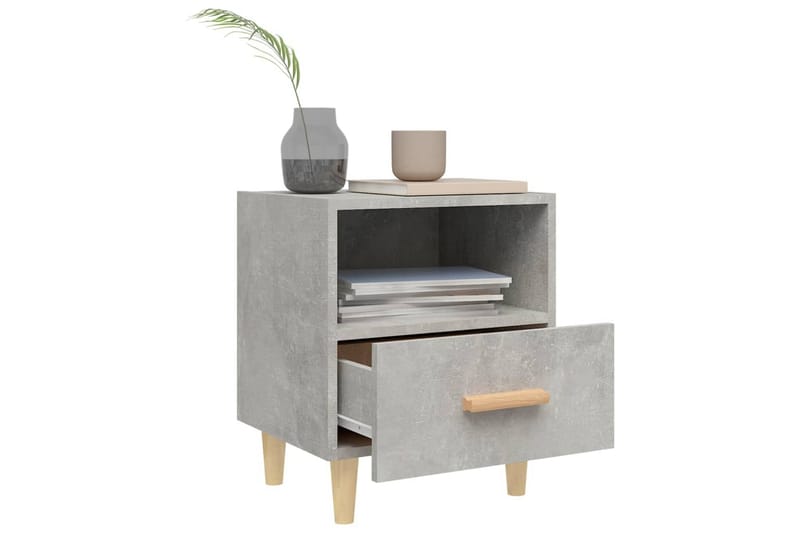 beBasic sengebord 40x35x47 cm 2 stk. betongrå - GrÃ¥ - Møbler - Borde - Aflastningsbord - Sengebord