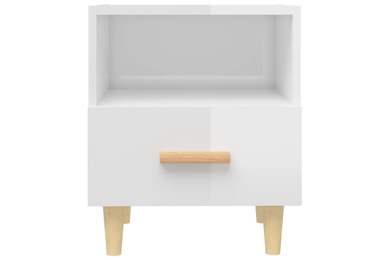 beBasic sengebord 40x35x47 cm 2 stk. hvid højglans - Hvid - Møbler - Borde - Aflastningsbord - Sengebord