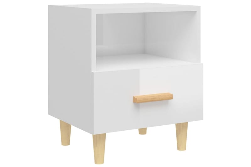beBasic sengebord 40x35x47 cm 2 stk. hvid højglans - Hvid - Møbler - Borde - Aflastningsbord - Sengebord