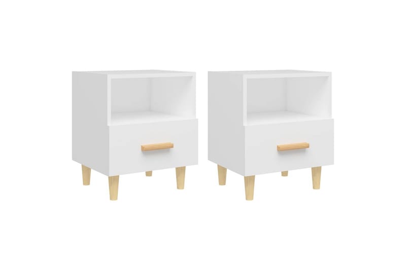 beBasic sengebord 40x35x47 cm 2 stk. hvid - Hvid - Møbler - Borde - Aflastningsbord - Sengebord
