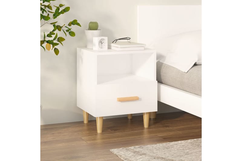 beBasic sengebord 40x35x47 cm hvid - Hvid - Møbler - Borde - Aflastningsbord - Sengebord