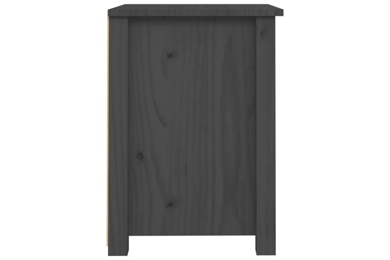 beBasic sengebord 40x35x49 cm massivt fyrretræ grå - GrÃ¥ - Møbler - Borde - Aflastningsbord - Sengebord