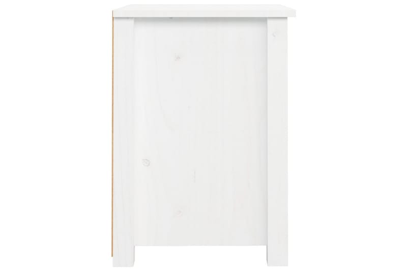 beBasic sengebord 40x35x49 cm massivt fyrretræ hvid - Hvid - Sengebord