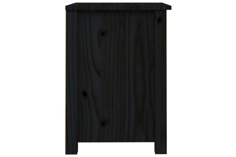 beBasic sengebord 40x35x49 cm massivt fyrretræ sort - Sort - Møbler - Borde - Aflastningsbord - Sengebord