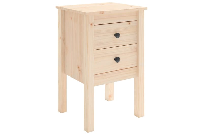 beBasic sengebord 40x35x61,5 cm massivt fyrretræ - Brun - Møbler - Borde - Aflastningsbord - Sengebord