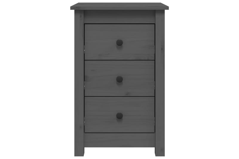 beBasic sengebord 40x35x61,5 cm massivt fyrretræ grå - GrÃ¥ - Møbler - Borde - Aflastningsbord - Sengebord