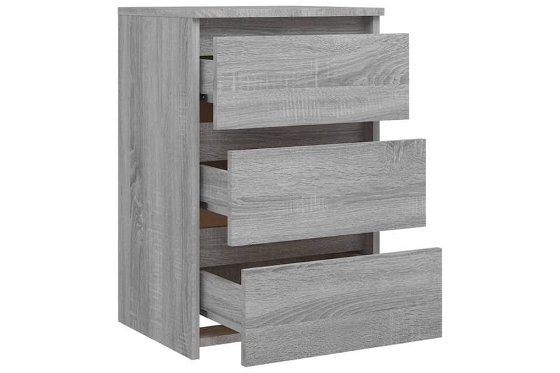 beBasic sengebord 40x35x62,5 cm konstrueret træ grå sonoma-eg - GrÃ¥ - Møbler - Borde - Aflastningsbord - Sengebord