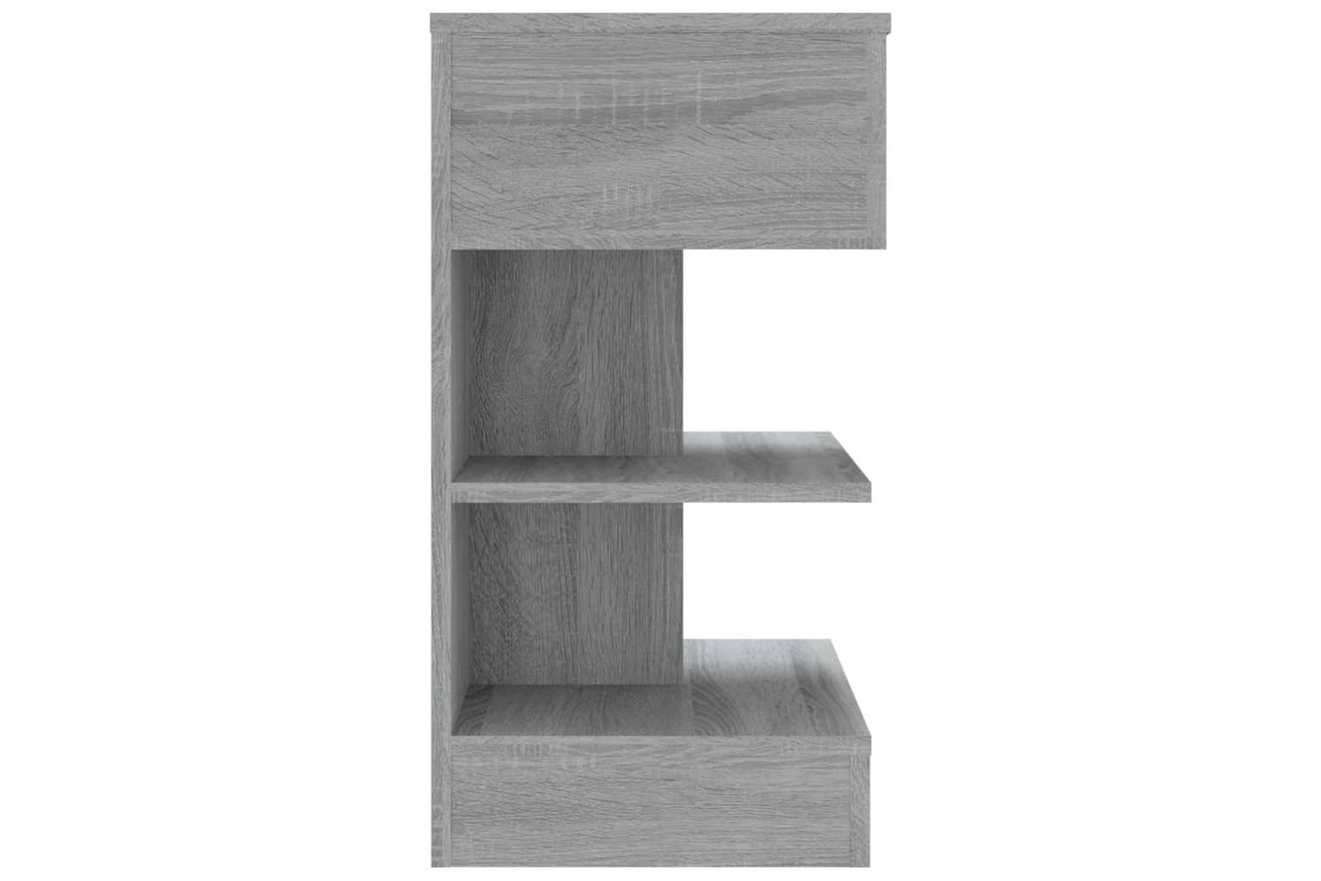 beBasic sengebord 40x35x65 cm konstrueret træ grå sonoma-eg - GrÃ¥ - Møbler - Borde - Aflastningsbord - Sengebord