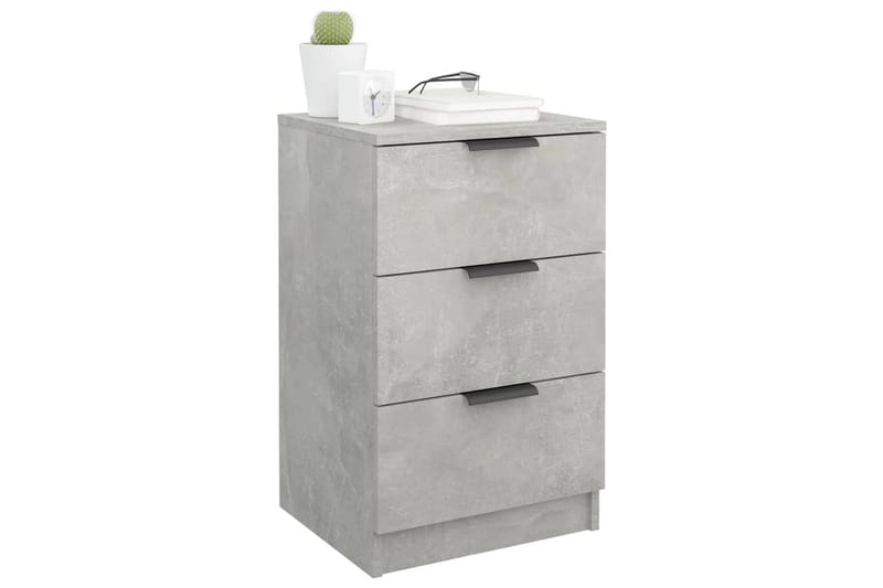 beBasic sengebord 40x36x65 cm 2 stk. betongrå - GrÃ¥ - Møbler - Borde - Aflastningsbord - Sengebord