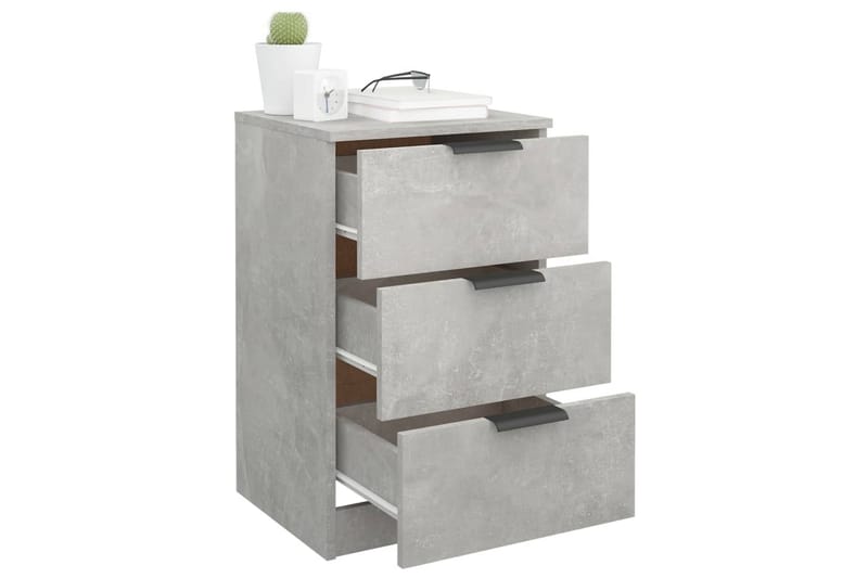 beBasic sengebord 40x36x65 cm 2 stk. betongrå - GrÃ¥ - Møbler - Borde - Aflastningsbord - Sengebord
