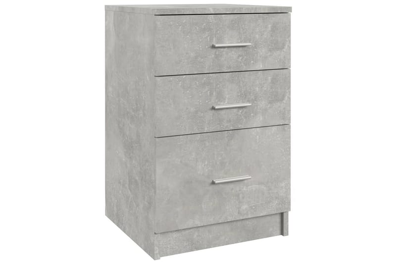 beBasic sengebord 40x40x63 cm konstrueret træ betongrå - GrÃ¥ - Møbler - Borde - Aflastningsbord - Sengebord