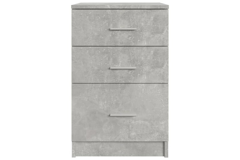 beBasic sengebord 40x40x63 cm konstrueret træ betongrå - GrÃ¥ - Møbler - Borde - Aflastningsbord - Sengebord