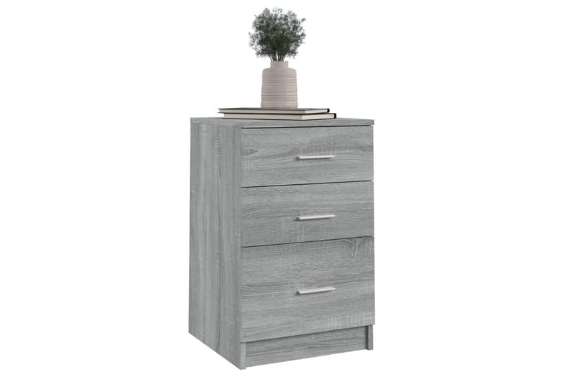 beBasic sengebord 40x40x63 cm konstrueret træ grå sonoma-eg - GrÃ¥ - Møbler - Borde - Aflastningsbord - Sengebord
