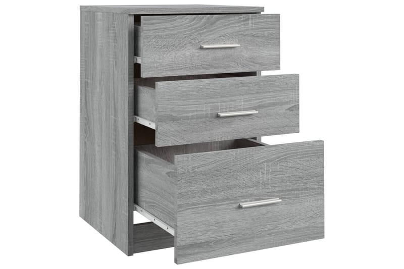 beBasic sengebord 40x40x63 cm konstrueret træ grå sonoma-eg - GrÃ¥ - Møbler - Borde - Aflastningsbord - Sengebord