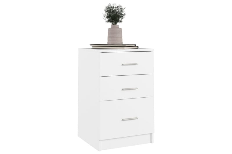 beBasic sengebord 40x40x63 cm konstrueret træ hvid - Hvid - Møbler - Borde - Aflastningsbord - Sengebord