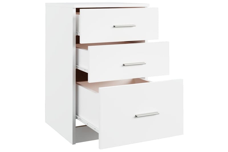 beBasic sengebord 40x40x63 cm konstrueret træ hvid - Hvid - Møbler - Borde - Aflastningsbord - Sengebord