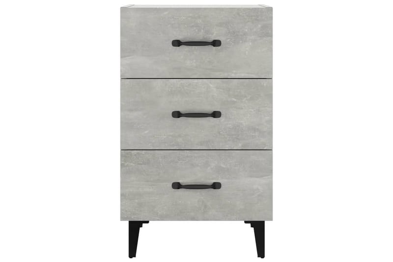 beBasic sengebord 40x40x66 cm konstrueret træ betongrå - GrÃ¥ - Møbler - Borde - Aflastningsbord - Sengebord
