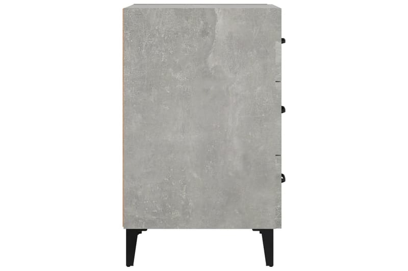 beBasic sengebord 40x40x66 cm konstrueret træ betongrå - GrÃ¥ - Møbler - Borde - Aflastningsbord - Sengebord