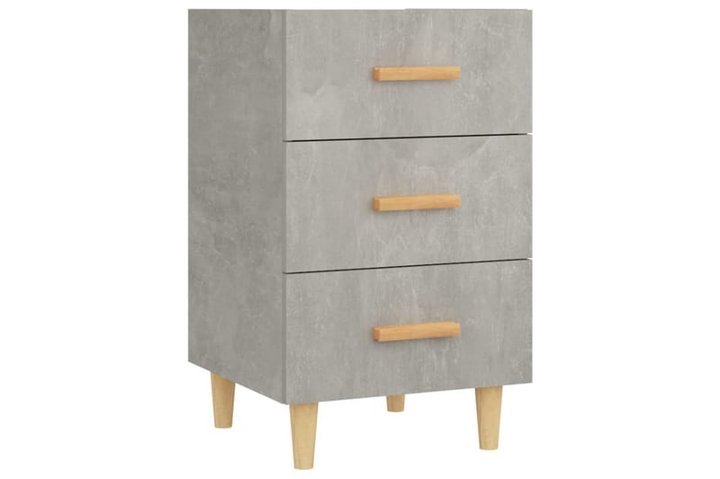 beBasic sengebord 40x40x66 cm konstrueret træ betongrå - GrÃ¥ - Møbler - Borde - Aflastningsbord - Sengebord