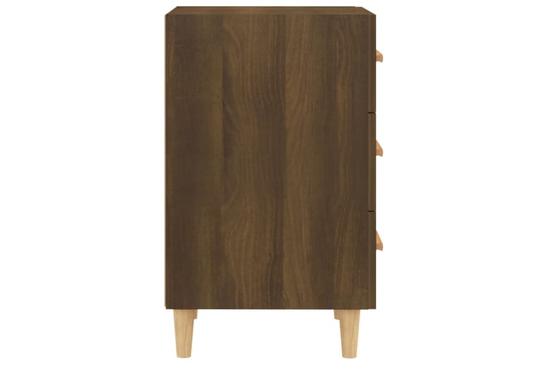 beBasic sengebord 40x40x66 cm konstrueret træ brun egetræsfarve - Brun - Sengebord