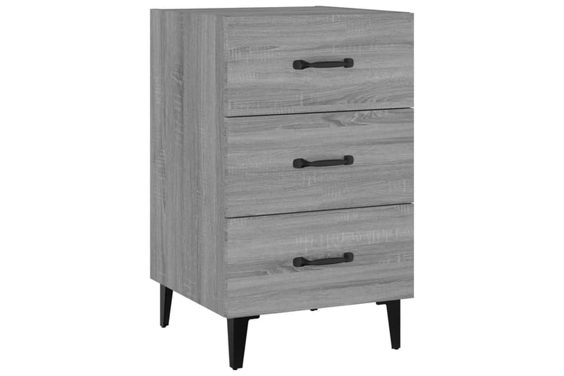 beBasic sengebord 40x40x66 cm konstrueret træ grå sonoma-eg - GrÃ¥ - Møbler - Borde - Aflastningsbord - Sengebord
