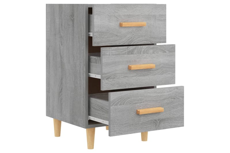 beBasic sengebord 40x40x66 cm konstrueret træ grå sonoma-eg - GrÃ¥ - Møbler - Borde - Aflastningsbord - Sengebord