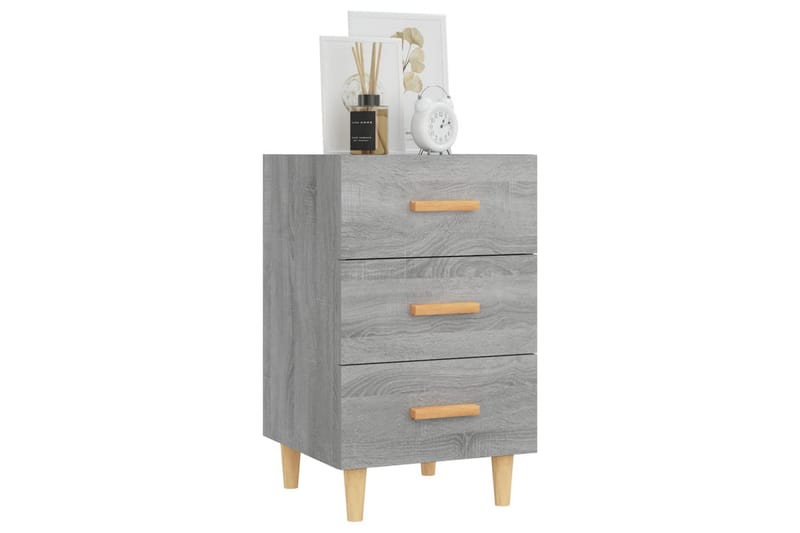beBasic sengebord 40x40x66 cm konstrueret træ grå sonoma-eg - GrÃ¥ - Møbler - Borde - Aflastningsbord - Sengebord