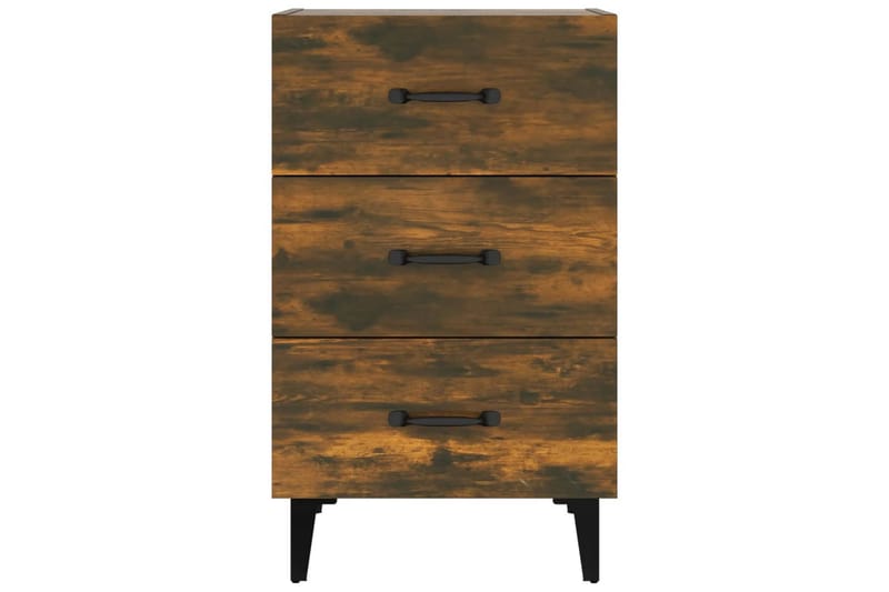 beBasic sengebord 40x40x66 cm konstrueret træ røget egetræsfarve - Brun - Møbler - Borde - Aflastningsbord - Sengebord