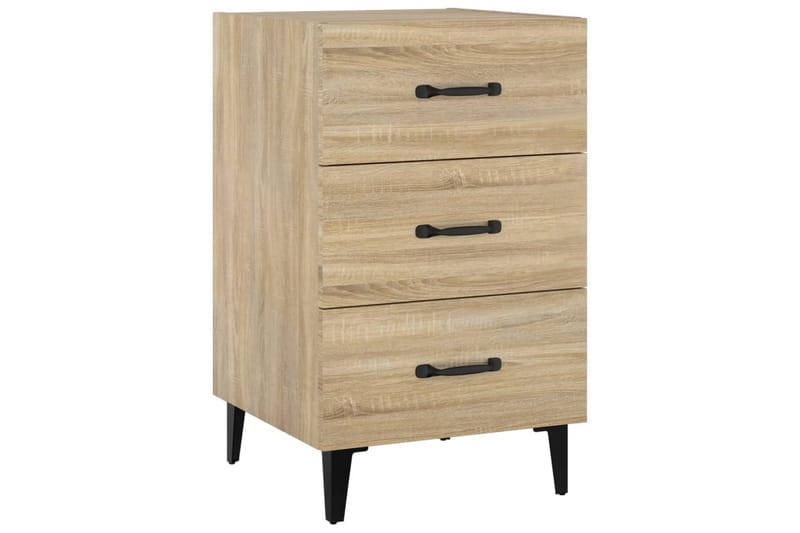 beBasic sengebord 40x40x66 cm konstrueret træ sonoma-eg - Brun - Sengebord